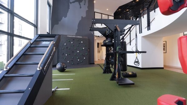 Apartment community fitness center at Griffis Lake Washington in Renton, WA.