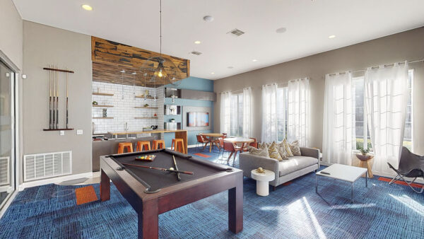 Virtual tour thumbnail for Griffis Lakeline Station entertainment room.