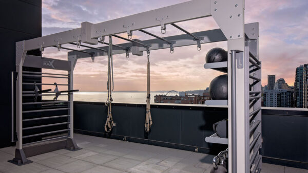 Apartment community Fitness Center at Griffis Seattle Waterfront in Seattle, Washington.