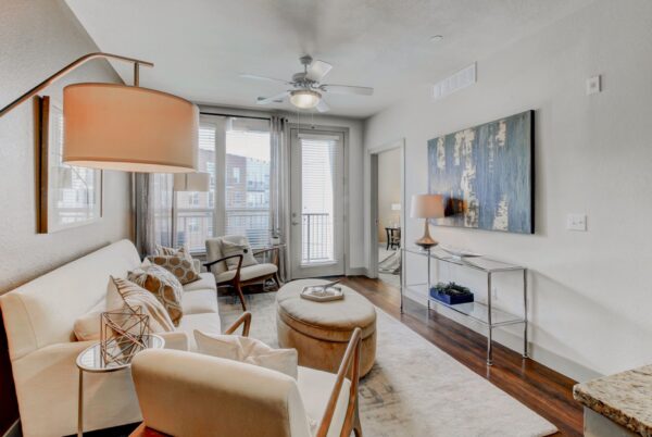 Classic model home living room.