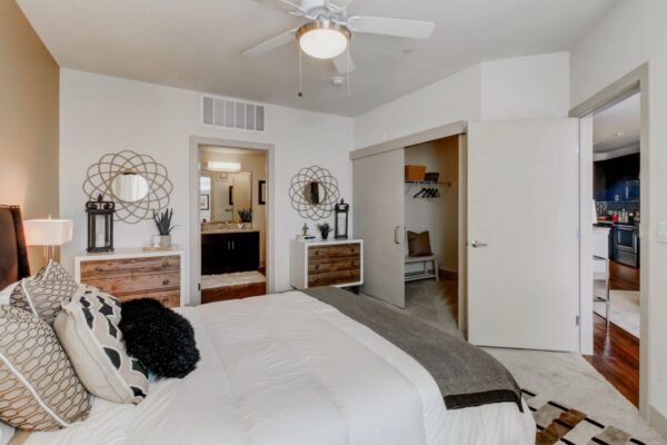Classic model home bedroom.