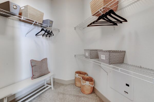 Classic model home closet.
