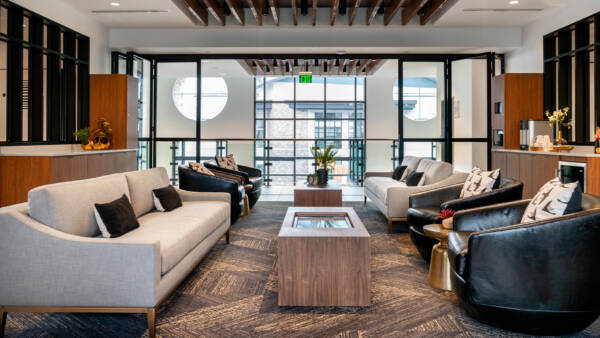 Apartment leasing center at Griffis Lake Washington in Renton, Washington.