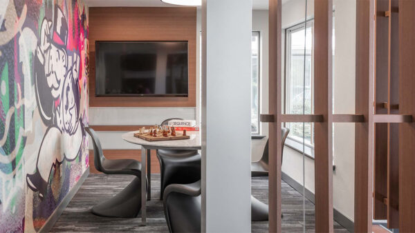 Apartment community Entertainment Room at Griffis Belltown in Seattle, Washington.