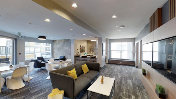 Virtual tour thumbnail for Griffis Belltown clubroom and pool deck.