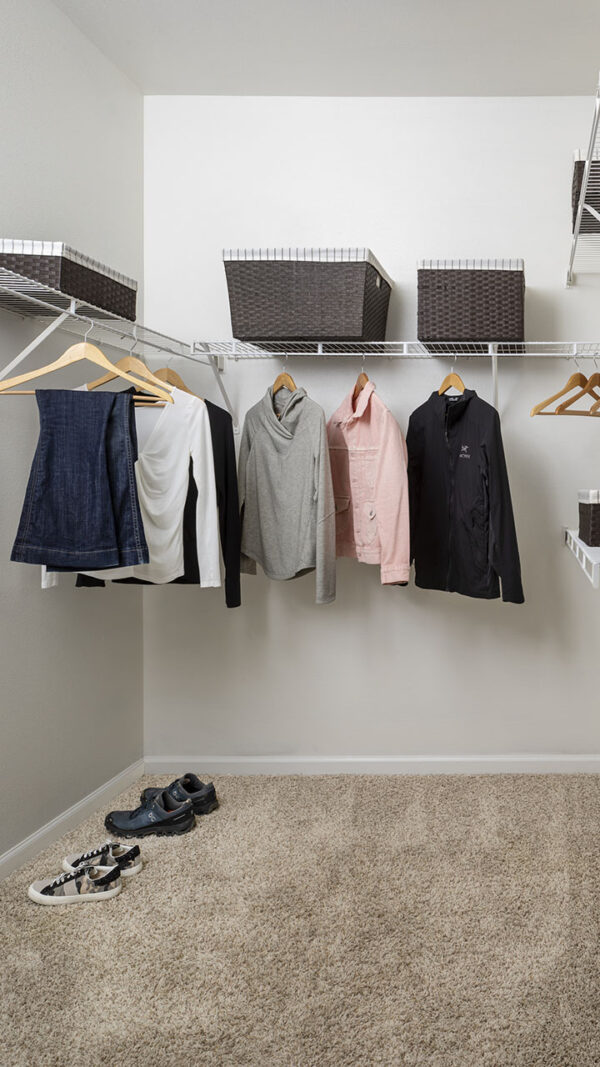 Spacious apartment Bedroom Closet.