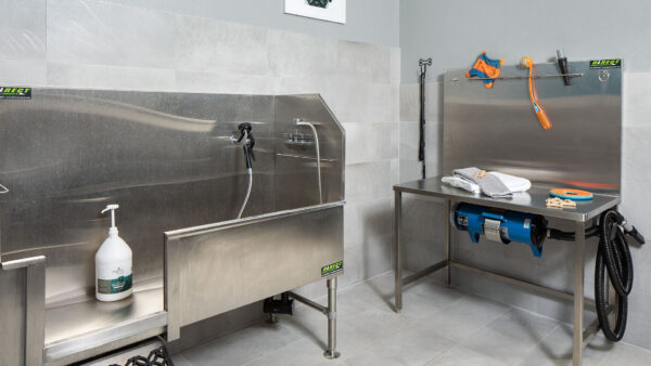 Apartment community pet washing station at Griffis Fitzsimons South in Aurora, Colorado.