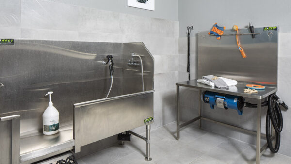 Apartment community pet washing station at Griffis Fitzsimons South in Aurora, Colorado.