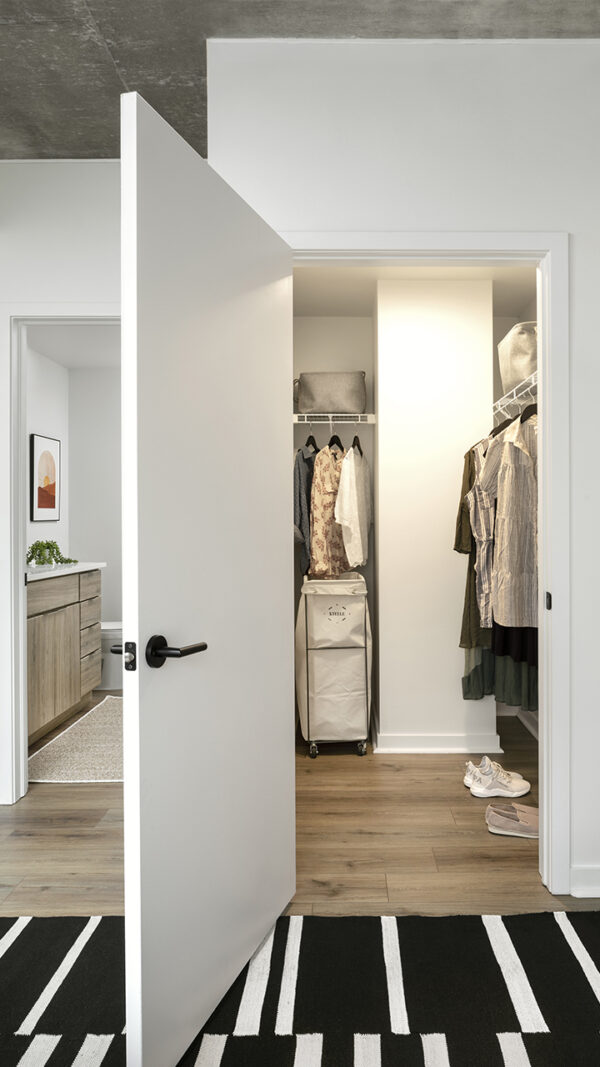 Spacious apartment Hallway Closet.