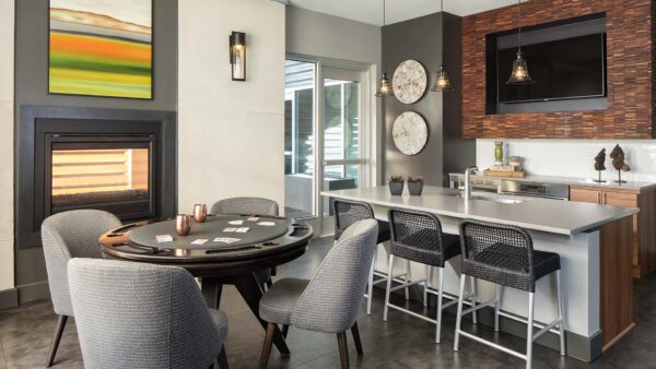Apartment community Entertainment Room at Griffis North Union in Denver, Colorado.