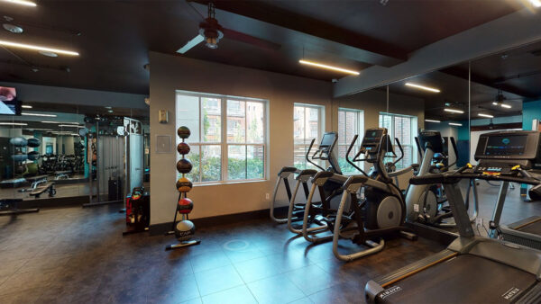 Virtual tour thumbnail for Griffis North Union fitness center.