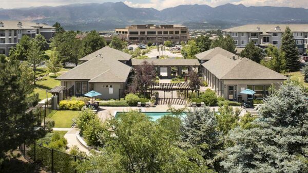 Exterior building photo of Sagebrook in Colorado Springs, Colorado.