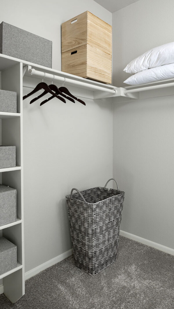 Spacious apartment Bedroom Closet.