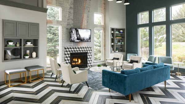 Apartment community Resident Lounge at Sagebrook in Colorado Springs, Colorado.