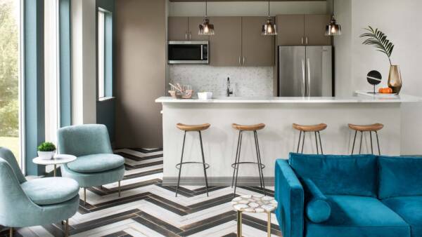 Apartment community Resident Lounge at Sagebrook in Colorado Springs, Colorado.