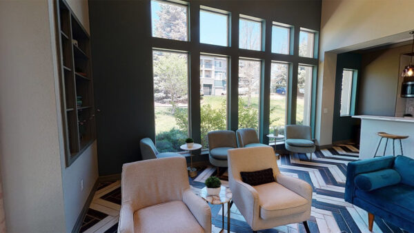 Virtual tour thumbnail for Sagebrook resident lounge.