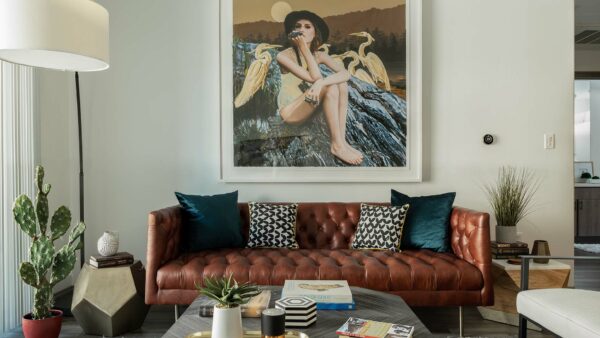 Living Room with Hard Wood Flooring.