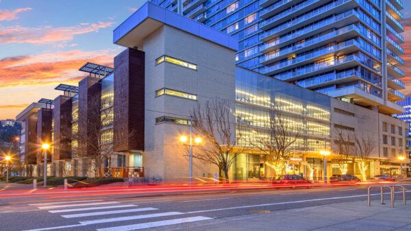 Exterior building photo of Griffis South Waterfront in Portland, Oregon.
