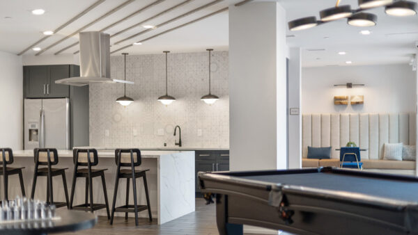 Apartment community Resident Lounge at Griffis South Bay in Milpitas, California.