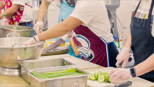 Griffis Social Responsibility Cutting Food