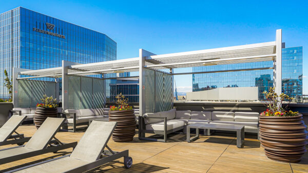 Rooftop outdoor lounge