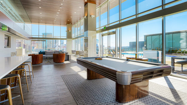 Resident lounge with billiards