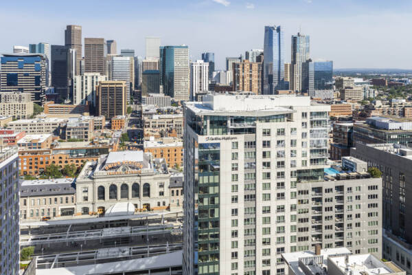 Apartment Exterior and Denver Skyline