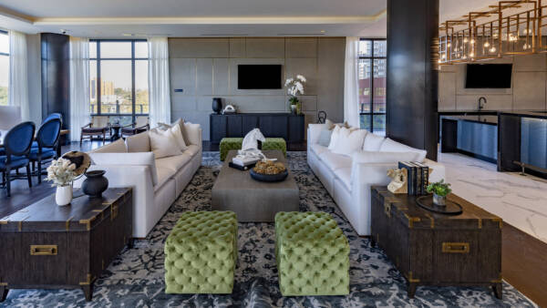 Apartment community penthouse lounge at Griffis Edgemoor in Bethesda, Maryland.