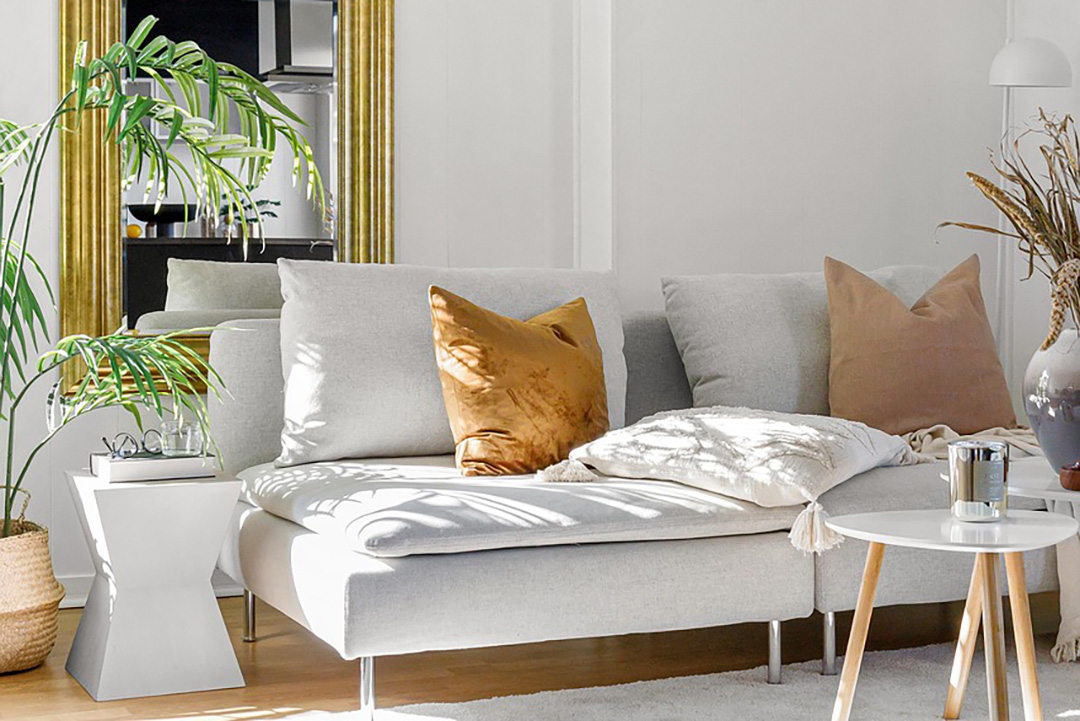 Apartment living room with couch