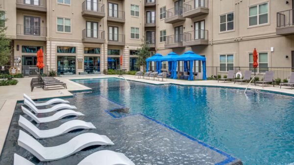 Griffis Frisco year round resort style pool.