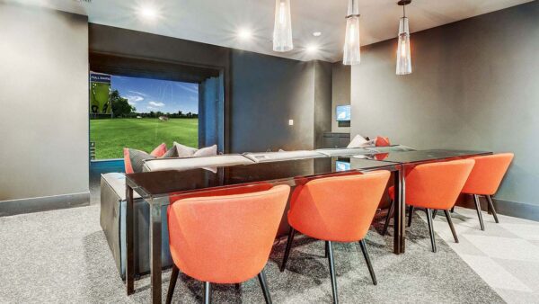 Griffis Platinum Triangle golf simulator.