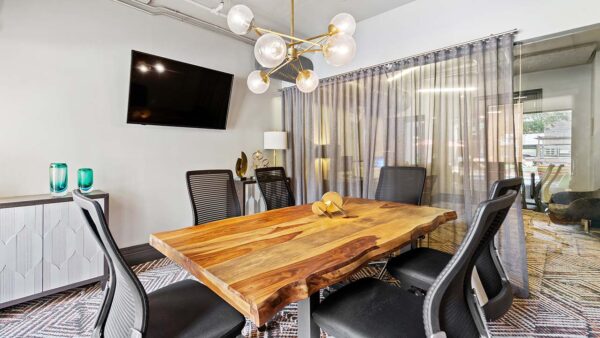 Griffis Uptown conference room with TV.