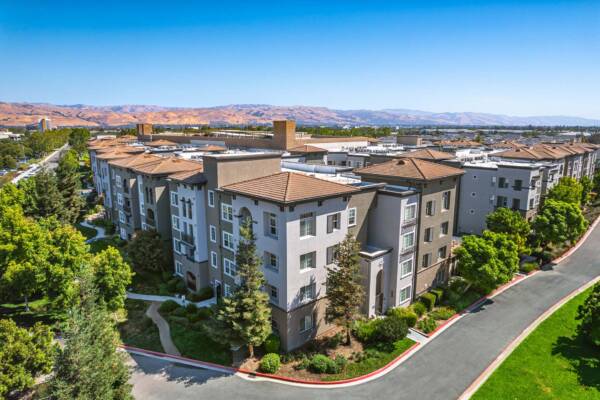 Building exterior at Griffis South Bay in Milipitas, CA.